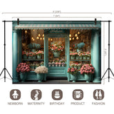 LB0571 Flowers Shop Backdrop